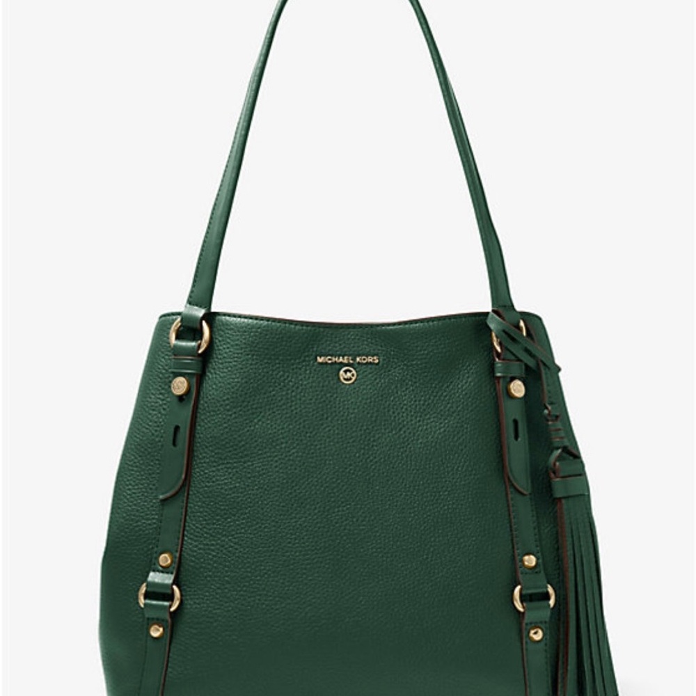 Michael Kors Carrie Pebbled Large Leather Shoulder Bag